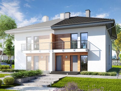 Projekty Domów Dwurodzinnych Jednorodzinne Dwulokalowe Strona 2