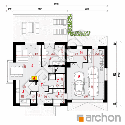 Dom w rododendronach 20 (G2N)