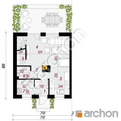 Dom w borówkach (B)