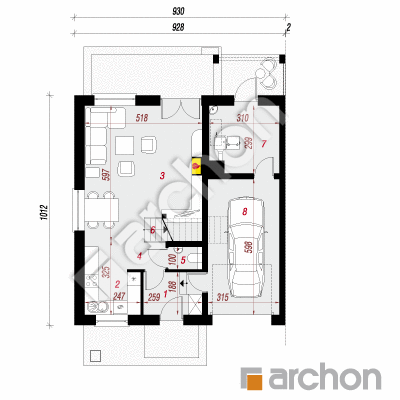 Dom w cyklamenach 3 (B)