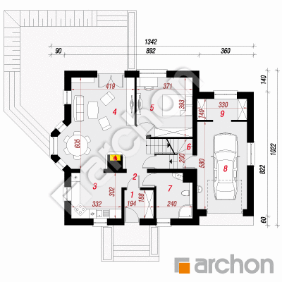 Dom w rododendronach 5 (P)