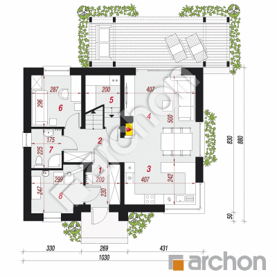 Dom w zielistkach (A)