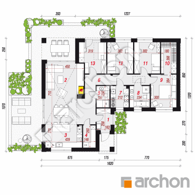 Dom w gipsówkach (E)