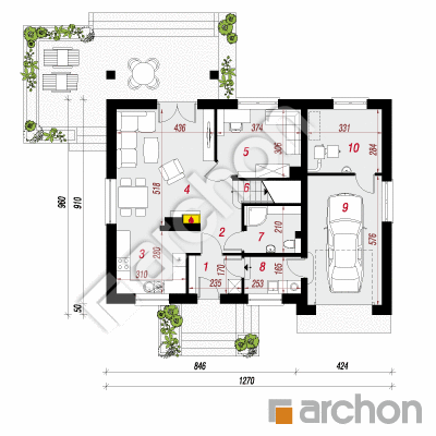 Dom w filodendronach (M)