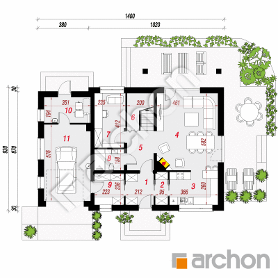 Dom w czerwonokrzewach
