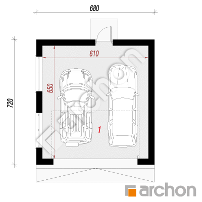 Garaż 2-stanowiskowy G21