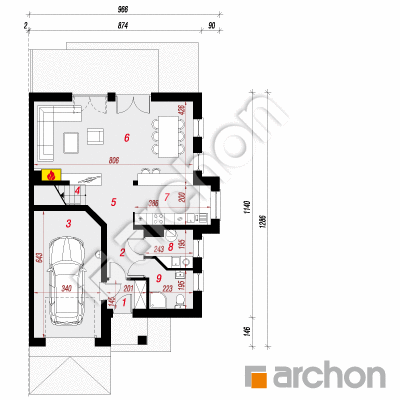 Dom w klematisach 16 (B)