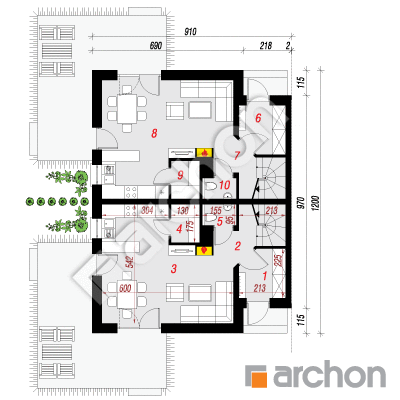 Dom w czworolistach (R2B)