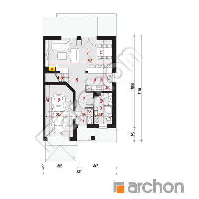 Dom w klematisach 19 (B)