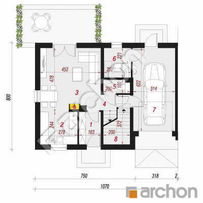 Dom w zimokwiatach (B)