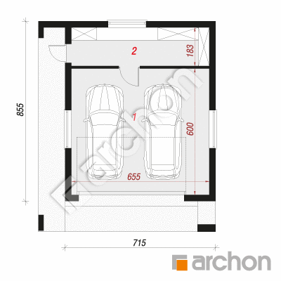 Garaż 2-stanowiskowy G32