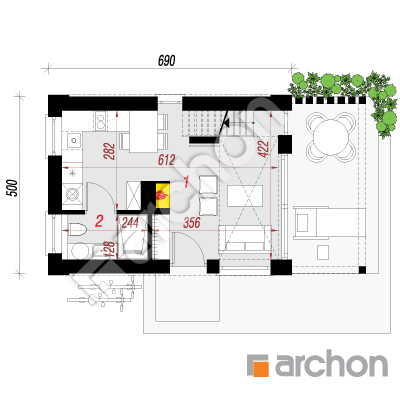 Domek letniskowy pod laskiem