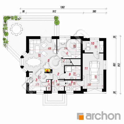Dom w rododendronach 6 (T)