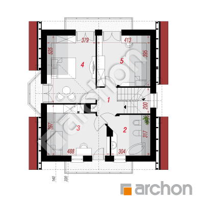 Dom w rododendronach 5 (W)