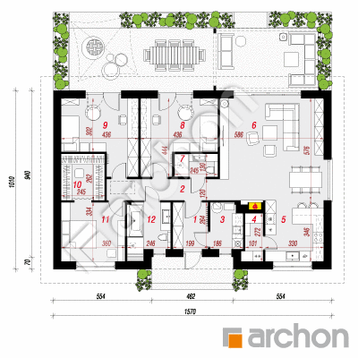 Dom w kostrzewach 12