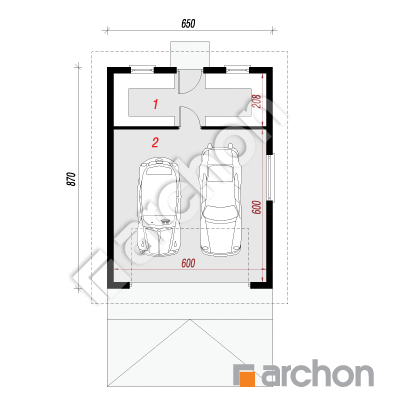 Garaż 2-stanowiskowy G6