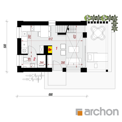 Domek letniskowy pod laskiem