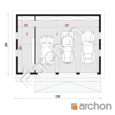 Garaż 3-stanowiskowy G8