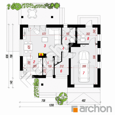 Dom w żurawkach (A)