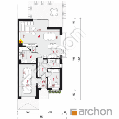 Dom w klematisach 15 (B)